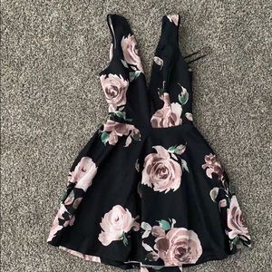 Navy blue rose dress